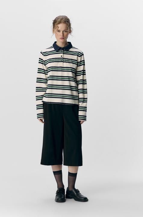 Image du produit Object Gestreiftes Langarm-Poloshirt (S)