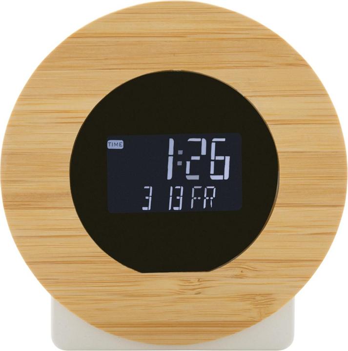 Actual product image Xd Collection Utah Recycled ABS Plastic Round Digital Desk Clock