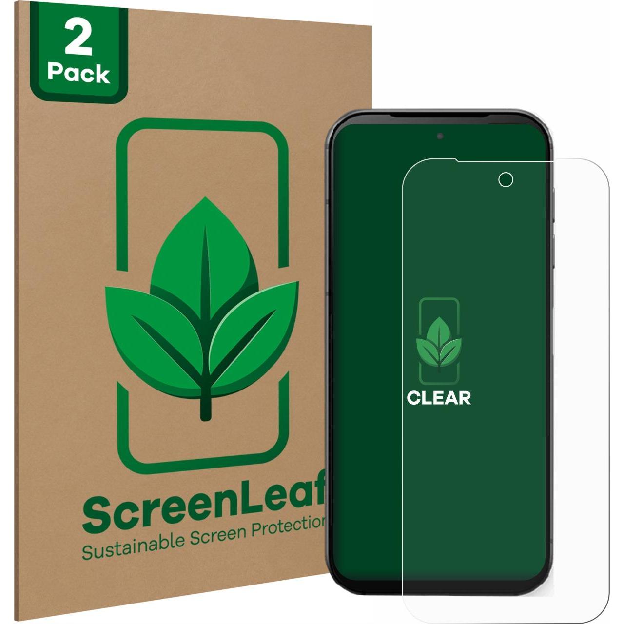 ScreenLeaf Schutzfolie nachhaltiger Displayschutz Displayschutzfolie Folie Klar Transparent (2 Stück, Fairphone 5), Smar...