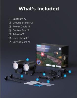 Actual product image Govee Outdoor Spotlights 2-Pack (700 lm, IP44, IP67)