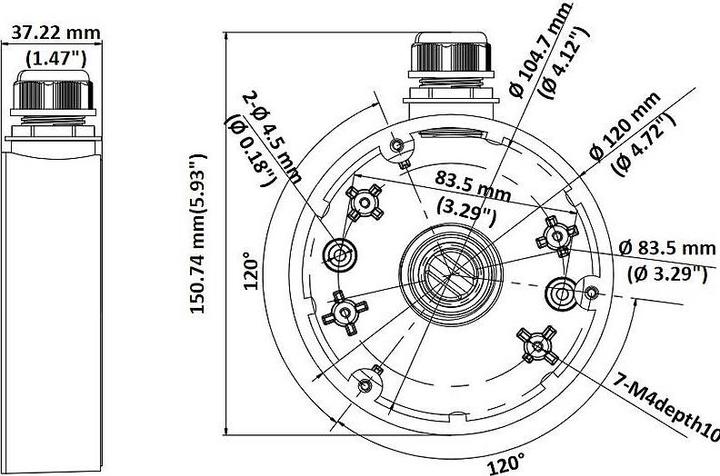 Immagine prodotto Hikvision DS-1280ZJ-DM46Nero Scatola di connessione, bw
