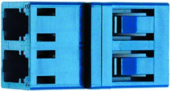 Actual product image Telegärtner FO coupling 2 x LC duplex, multimode, beige (Network coupling)