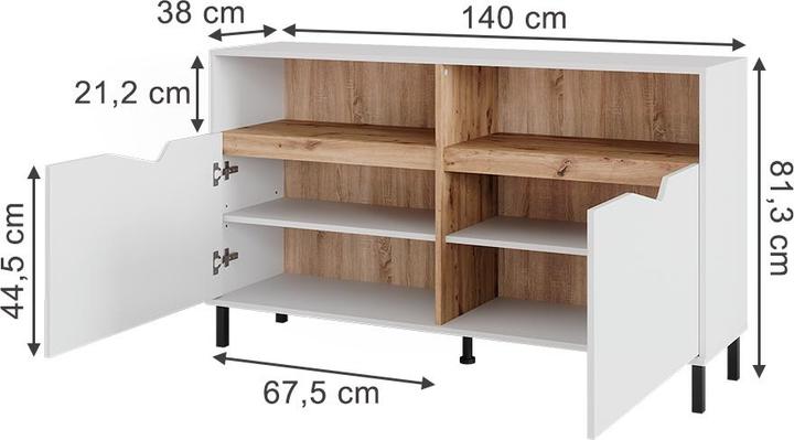 Image du produit Vicco Marelle (140 x 38 x 81.30 cm)