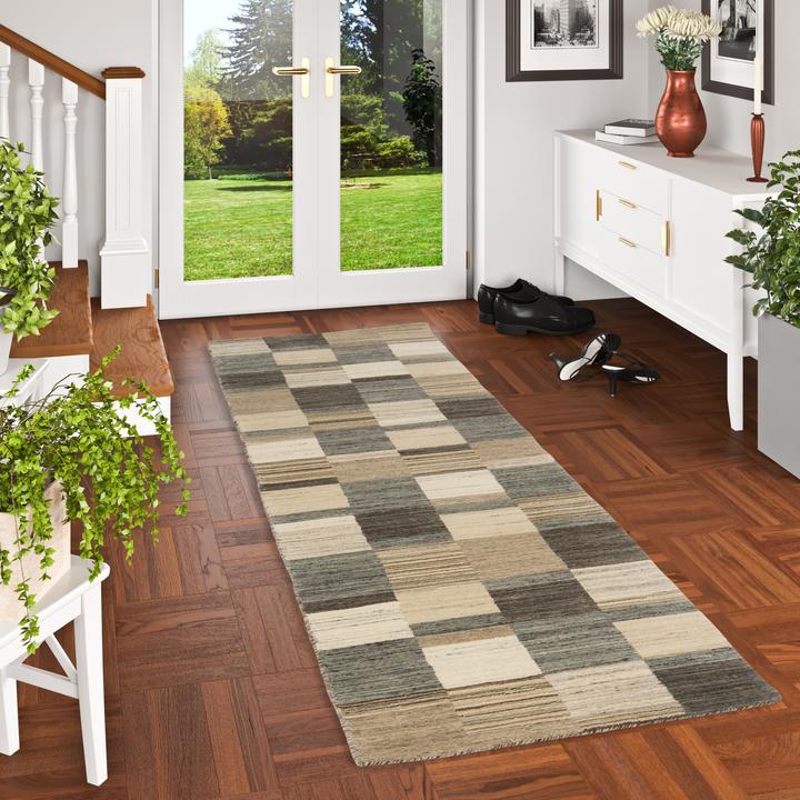 Produktbild Pergamon Natur Wolle Teppich Gabbeh Esta Läufer (70 x 300 cm)