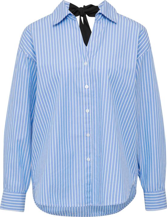 Produktbild S.Oliver Bluse Gestreifte Popeline-Bluse im Relaxed Fit mit Schleifen-Detail (38)