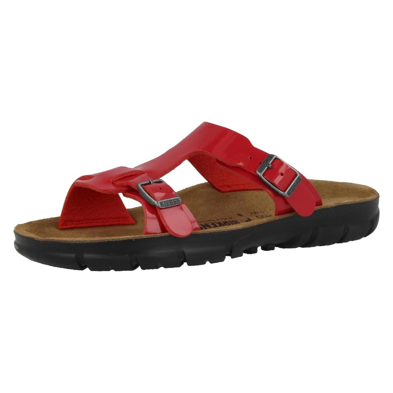 Birkenstock, Vrouwen, Sandalen, Sofia Birko-Flor Zachtbed Smal, Rood, (37)