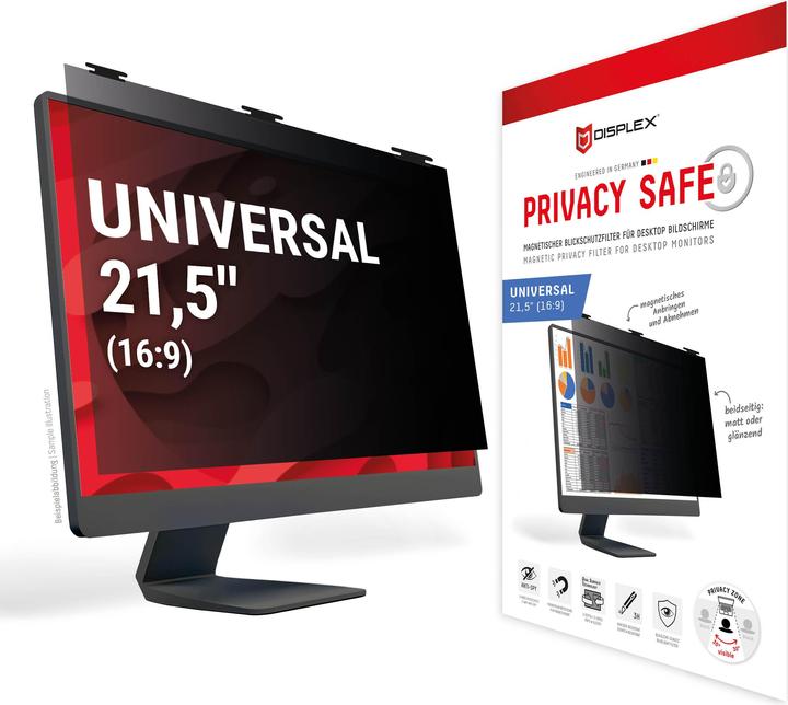 Produktbild Displex Privacy Safe, Desktop Monitor Blickschutzfilter (21.50", 16 : 9)
