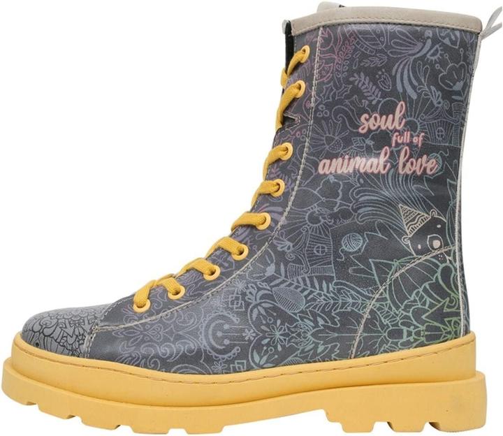 Actual product image Dogo Vegan Leather Multicolor Zip Long Boots (39)