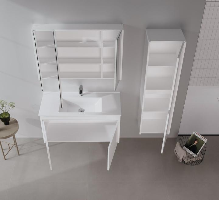 Produktbild Homitis Arno 100 Bathroom Cabinet With Sink & Mirror Set (2 Pieces)