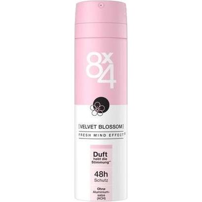 Hidrofugal, Deodorante, 8X4 Velvet Blossom Deodorant Spray con profumo floreale-fruttato 150ml (150 ml)