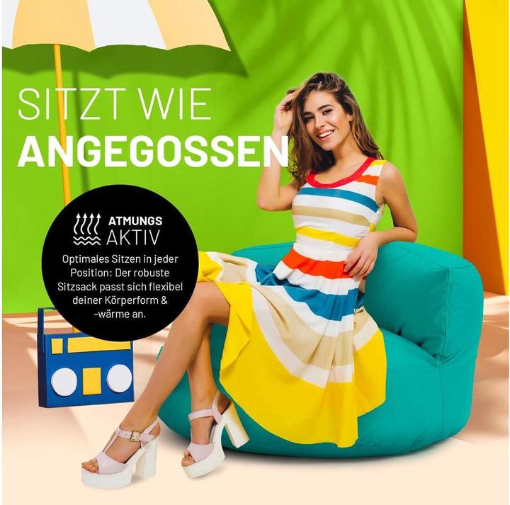 Produktbild Lumaland Sitzsack-Sofa, 320 l Polyester (PES), Türkis