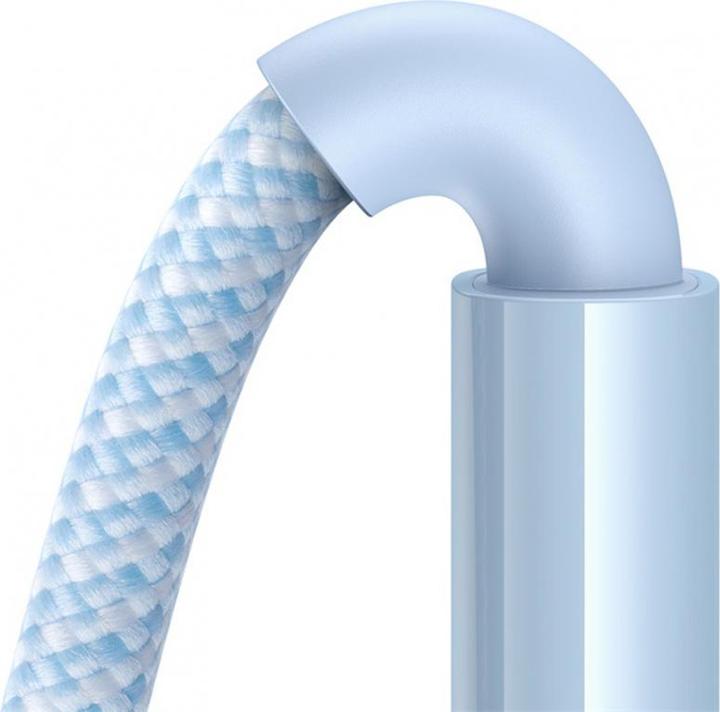 Actual product image Baseus USB-A to USB-C Cable Display 2, 100W, 5A, 1m, Blue (1 m, USB 3.2 Gen 2, 100 W)