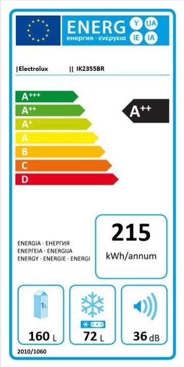 Energie-Label Electrolux Ik2355br (232 l)