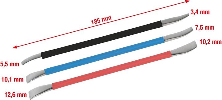 Produktbild KS Tools Präzisions-Hebelwerkzeug-Satz, 3-tlg (185 mm)