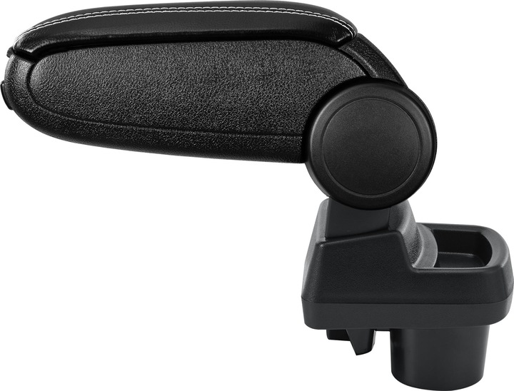 Actual product image Pro-Tec Centre armrest Opel Corsa F with storage compartment imitation leather black with white stitching