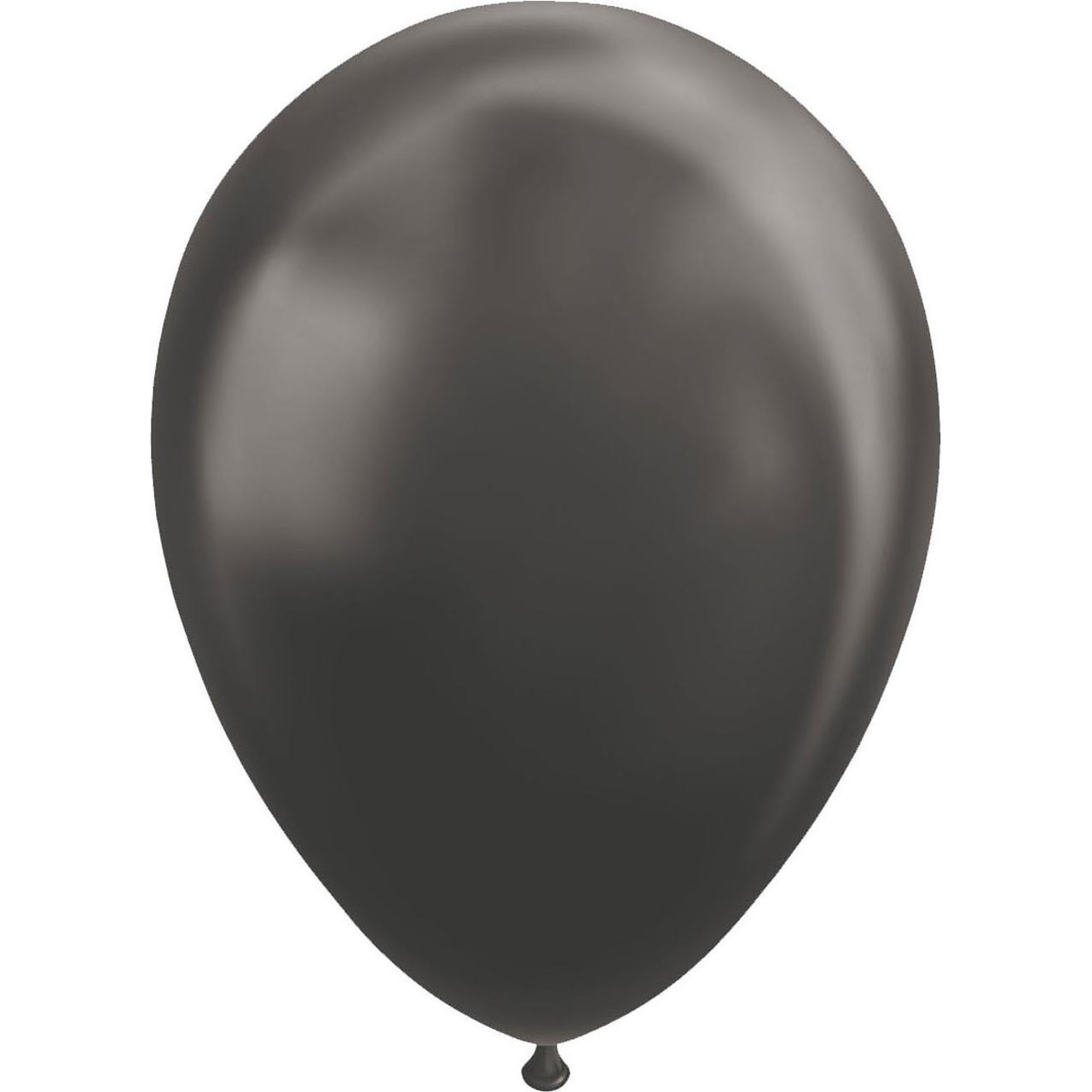 Globos Luftballons Metallic Schwarz 30cm, 10Stk.