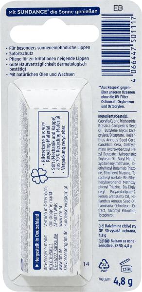 Immagine prodotto dm Sundance Lip Care Sensitive SPF 50