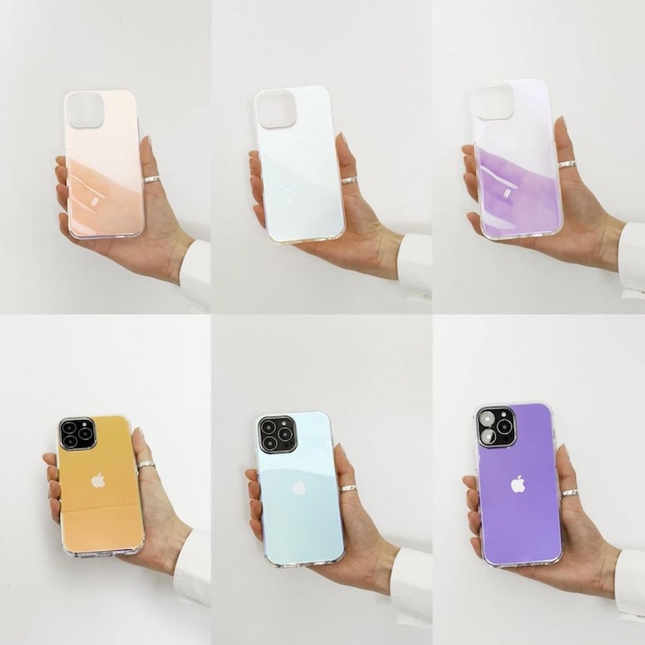 Produktbild Hurtel Aurora Case Case for Samsung Galaxy A12 5G Neon Gel Cover Purple (Samsung Galaxy A12)