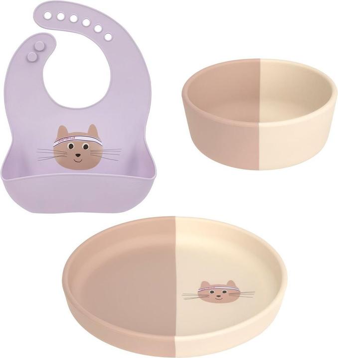 Produktbild Lässig 3-tlg Esslern-Set Silikon - Teller + Schale