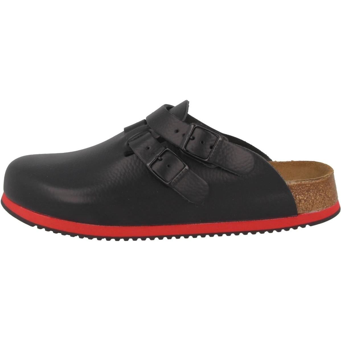 Birkenstock, Unisex, Hausschuhe, Kay SL Naturleder Weichbettung normal, Schwarz, (41)