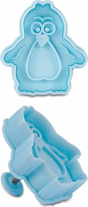 Stampino Per Biscotti A Forma Di Pinguino Con Espulsore – Staedter 6 Cm (Azzurro)