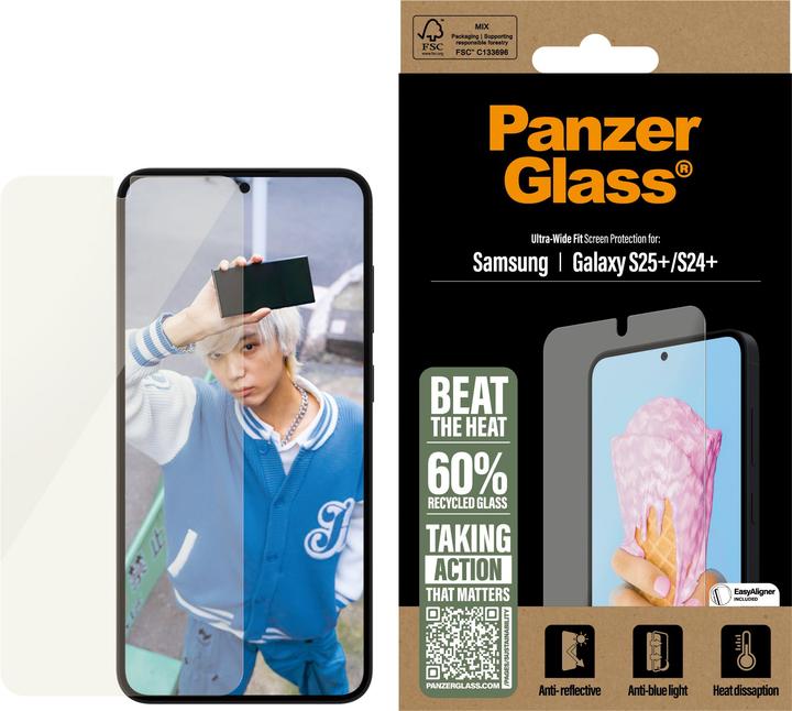 Produktbild PanzerGlass ® All-in-One Displayschutz Ultra Wide Fit (1 Stk., Samsung Galaxy S25+)
