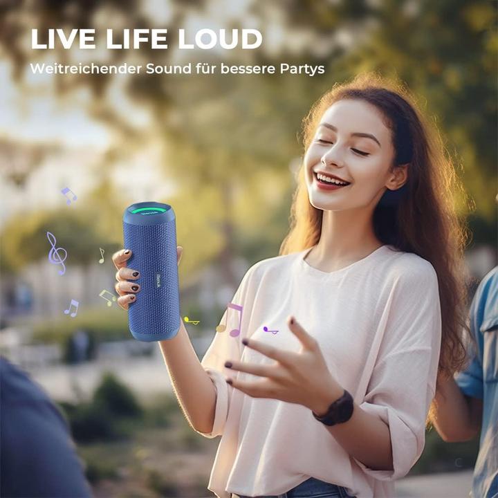 Produktbild Rienok Wasserdichter Bluetooth Lautsprecher mit Licht (30 h)