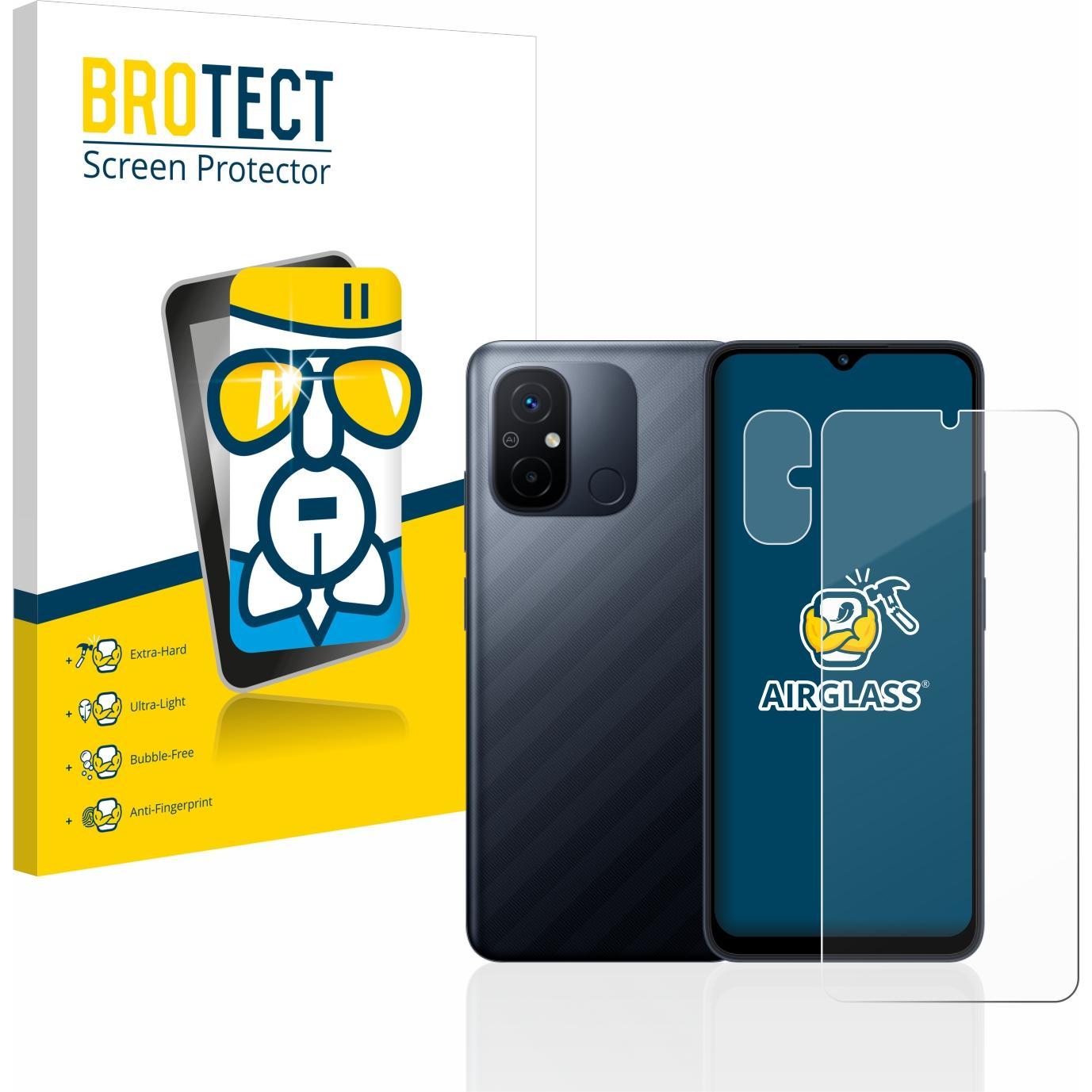 BROTECT AirGlass Panzerglasfolie (1 Stück, Xiaomi Redmi 12C), Smartphone Schutzfolie, Transparent