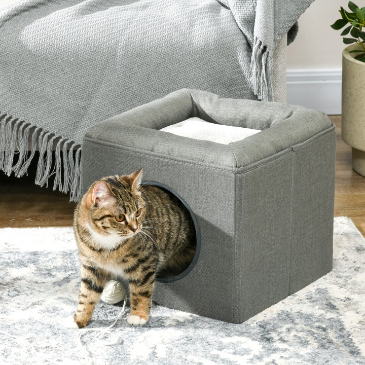 Produktbild PawHut Katzenhöhle mit weichem Kissen (Katze)