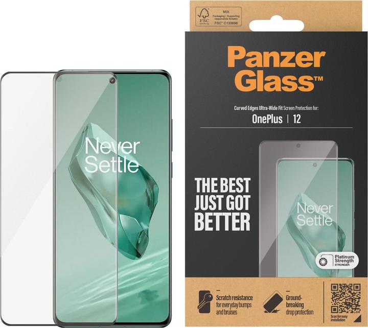 Productafbeelding PanzerGlass Screen Protector OnePlus 12 | Ultra-Wide Fit (1 Stuk, OnePlus 12)