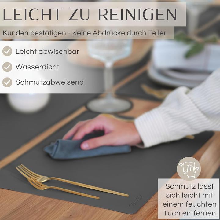 Image du produit Mahewa Premium Tischset aus Kunstleder (6er Set) (6 pcs, 41 x 29 cm)