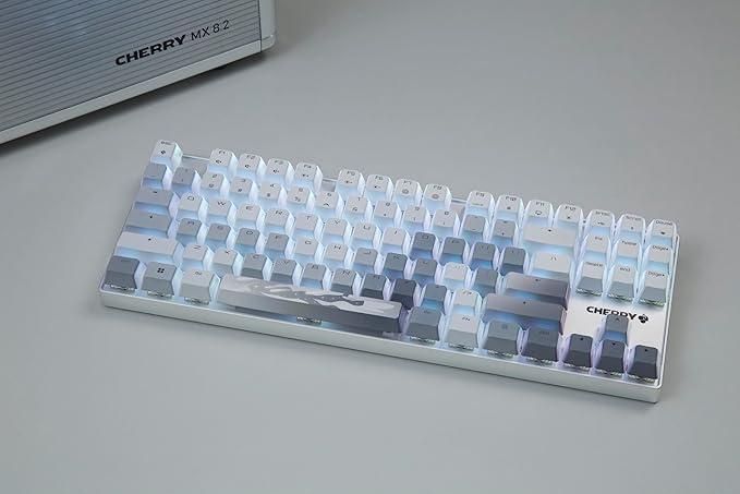 Actual product image CHERRY XTRFY TAS MX 8.2 XAGA TKL Wireless DE-Layout white (DE)