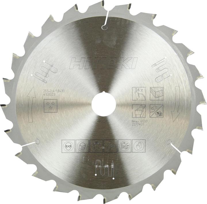 Actual product image Hitachi Pjovimo diskas medžiui HiKOKI 255x30x1,8mm 24T
