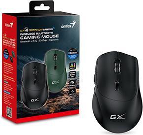 Actual product image Genius GX Gaming Scorpion M8100 AI Gaming Wireless Bluetooth Mouse Army Green (Wireless)