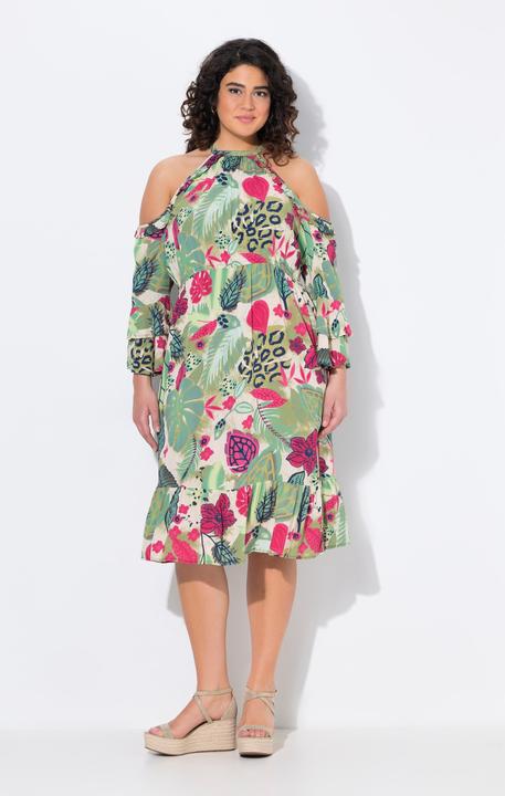 Produktbild Ulla Popken Kleid, A-Linie, Rundhals, schulterfrei, 3/4-Arm (62)