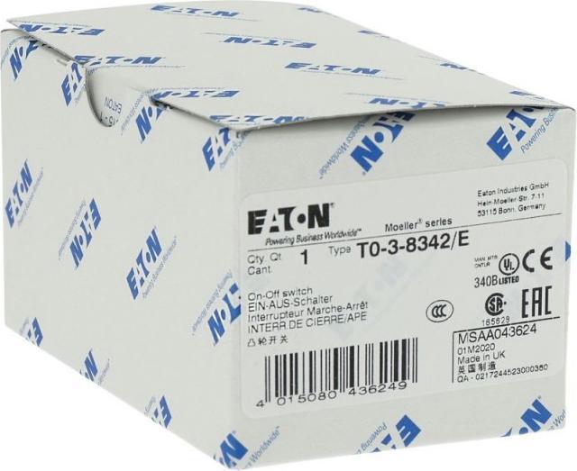 Produktbild Eaton ON-OFF switch, 6-pin, 20 A, 90 °, flush