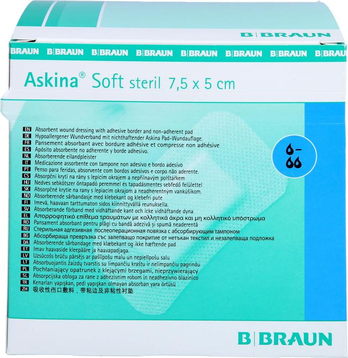 Actual product image DQB X ASKINA Soft wound dressing 5x7.5cm sterile, 50 pieces (50 x)