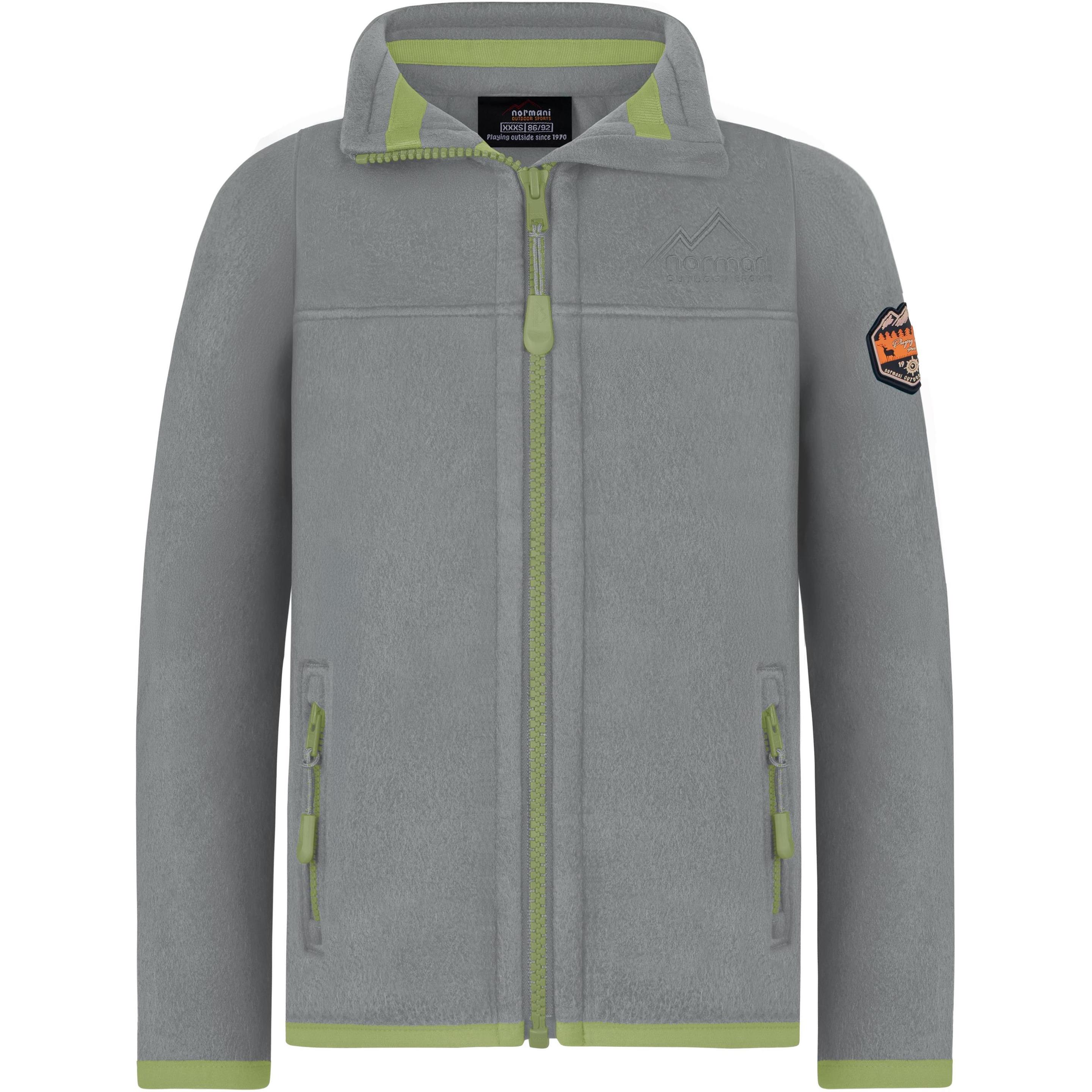 Thumbnail - Normani, Herren, Jacke, Kinder Fleecejacke „Venetie“ - 9663 (134, 140), Grau, 134, 140