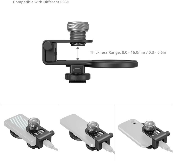 Actual product image SmallRig MagSafe / Cold Shoe Universal 2-in-1 SSD Holder 4779 (Various video accessories)