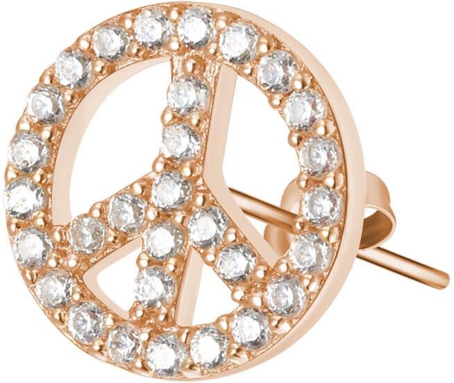 Rosato Bronze single earrings with zircons Peace Storie RZO024 (L)