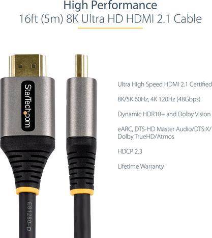 Image du produit StarTech HDMI - HDMI (5 m, HDMI, 2.1)