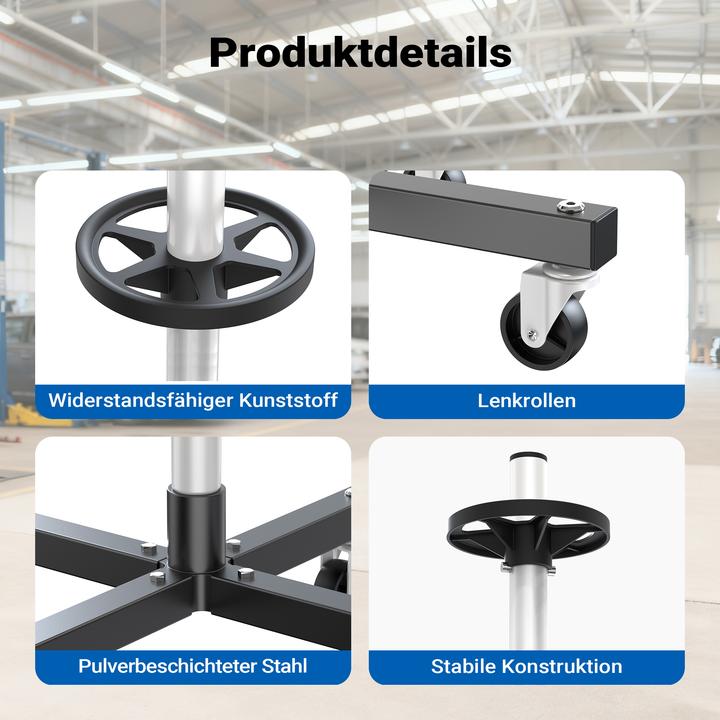 Produktbild Wiltec Felgenbaum Fahrbar Reifenständer Reifenbaum Felgenständer bis 225 mm Reifen