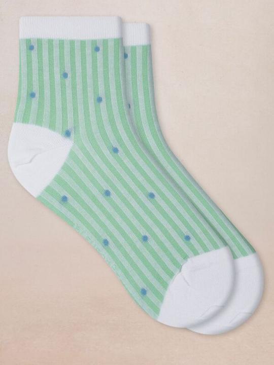 Produktbild Bleuforêt Rayures Plumetis Socken (Einzelpack, 36 - 38)