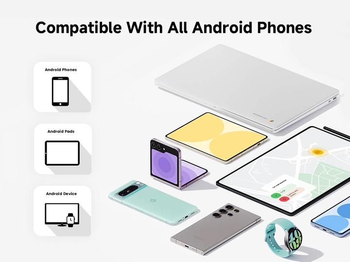 Actual product image Lifemate GPS-Lokalisierer Bluetooth LifeTag-Tracker HD-P16-3 Android + weisse Schlüsselanhängerhülle (Android)