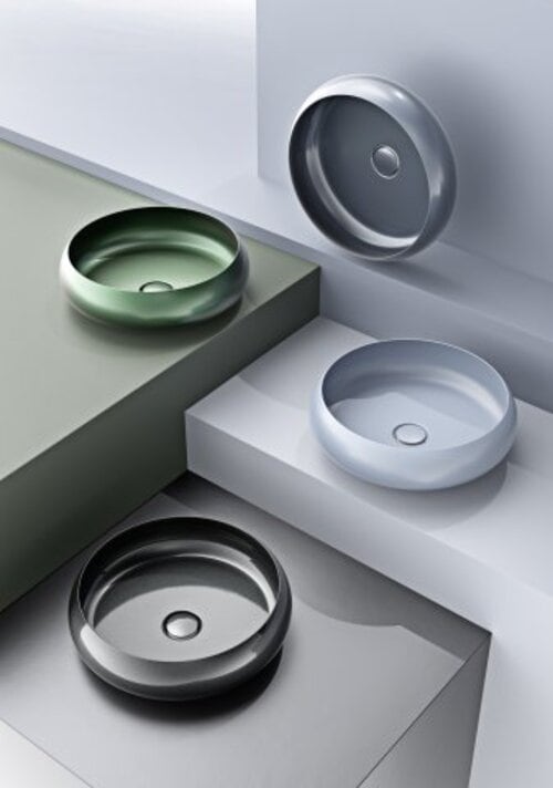 Actual product image Bette BetteCraft Countertop wash basin, 350 x 350 mm, A240, without tap hole (350 mm, 350 mm)