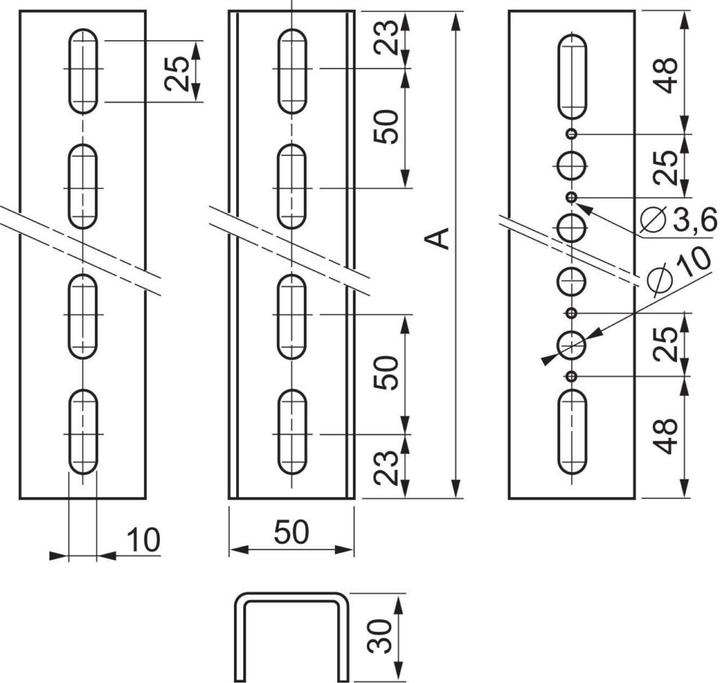 Actual product image Schneider Electric Perforated frame profile NSYVR18