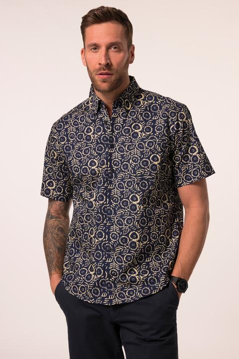 Produktbild JP1880 Hemd, Halbarm, Alloverprint, Buttondown-Kragen, Modern Fit (L)