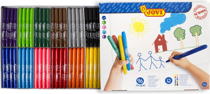 Jovi Jumbo felt-tip pens, assorted colours, 96 buy at Galaxus - Main Image