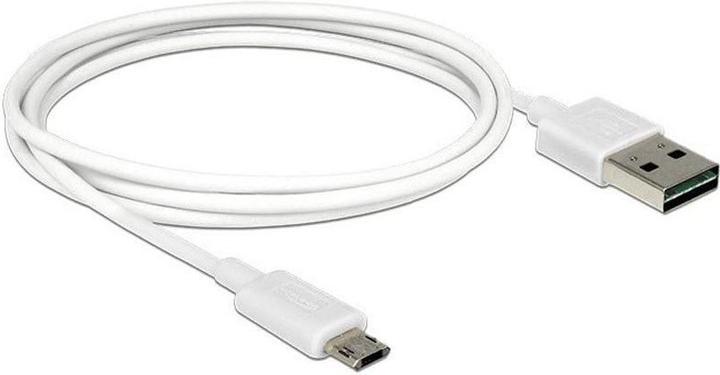 Produktbild Delock USB2.0-Kabel Easy A-MicroB: 1m, weiss (1 m, USB 2.0)