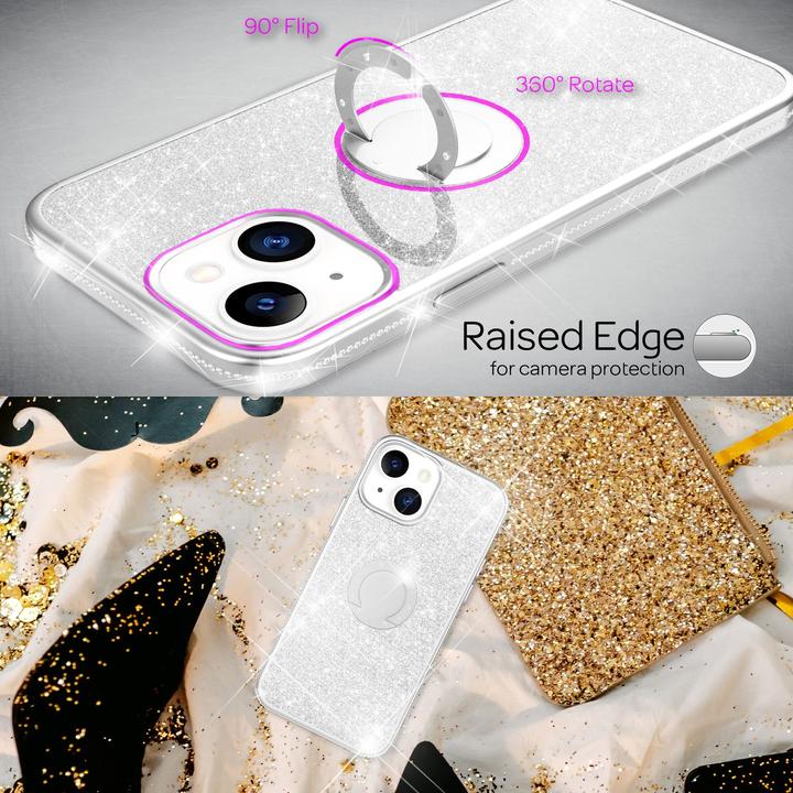 Actual product image Nalia Ring glitter silicone sleeve (Apple iPhone 13 mini)